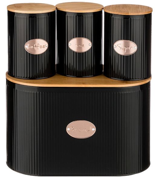 Набор AGNESS черное золото Хлебница 2 в 1 790-191